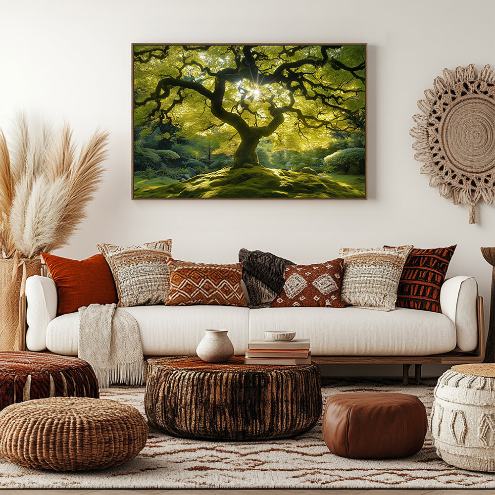 Enchanting Sunlit Tree Canvas Wall Art