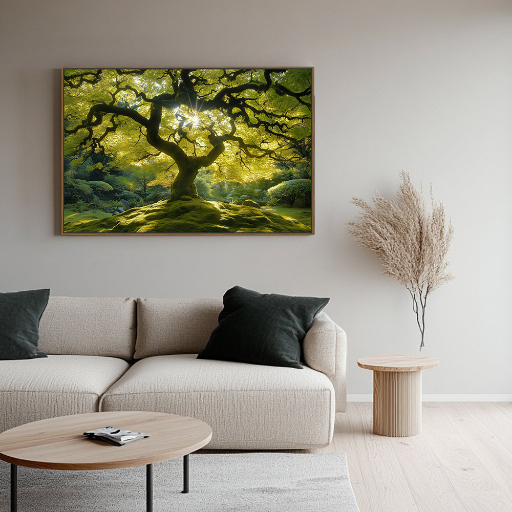 Enchanting Sunlit Tree Canvas Wall Art