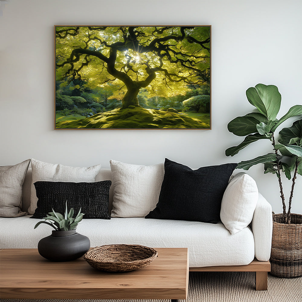 Enchanting Sunlit Tree Canvas Wall Art