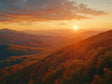 "Golden Mountain Sunset" – Capturing Nature's Serenity -  Canvas Wall Art
