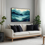 Serene Mountain Mist Canvas Wall Art