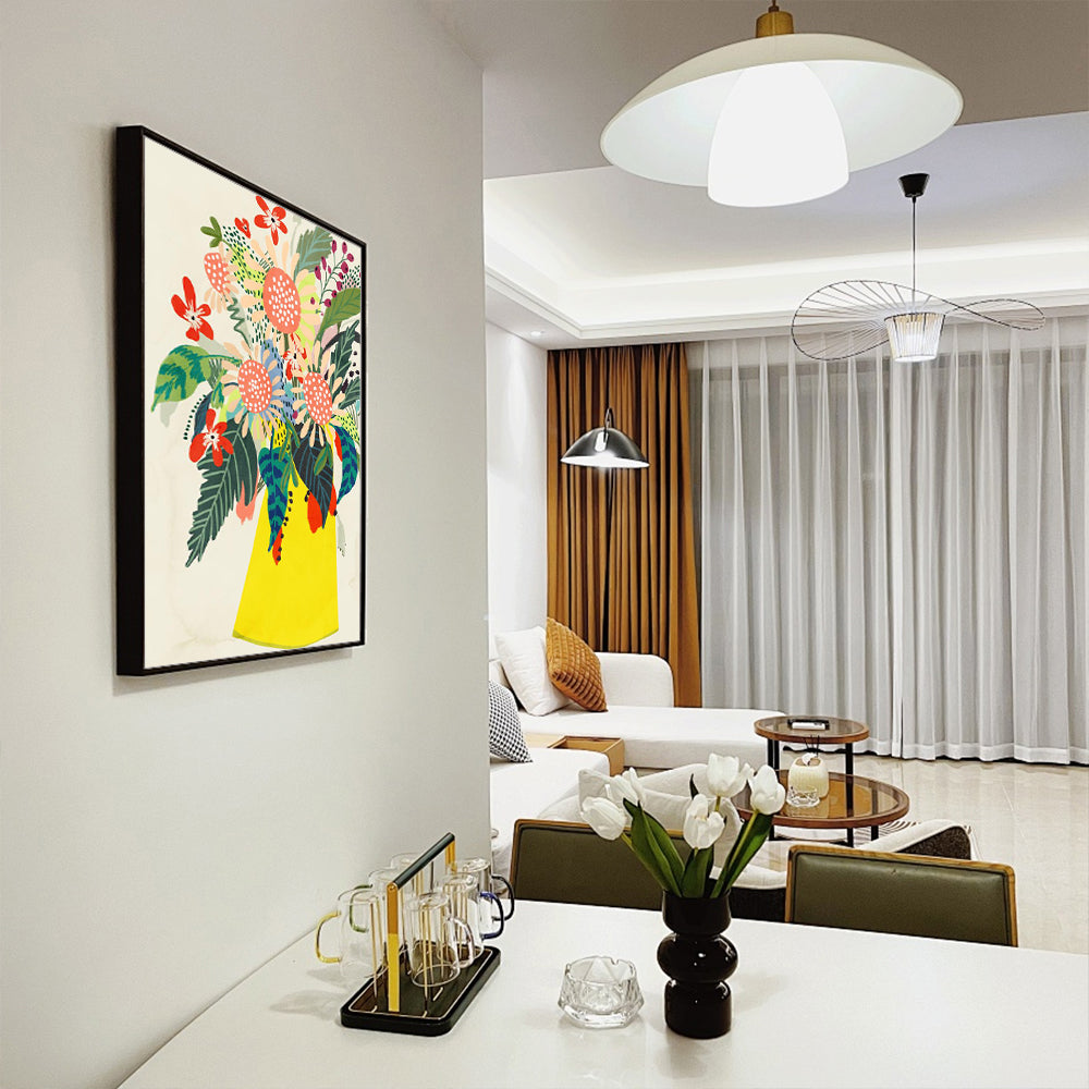 Colorful Floral Bouquet – Modern Botanical Print Canvas Wall Art