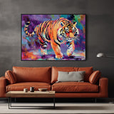 Bold Tiger in Colors-Canvas Wall Art