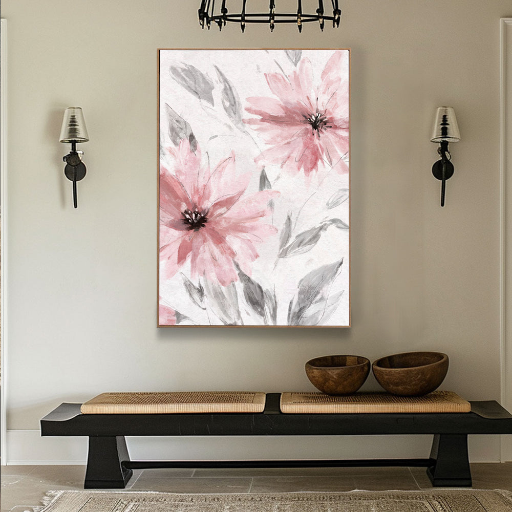 Gentle Pink Petals Canvas Wall Art