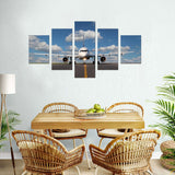 Airplane on the Runway Aviation Canvas Wall Art