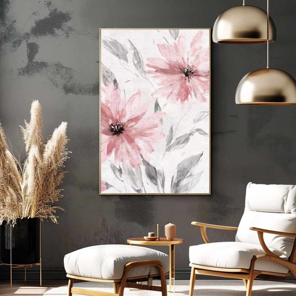 Gentle Pink Petals Canvas Wall Art