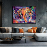 Bold Tiger in Colors-Canvas Wall Art