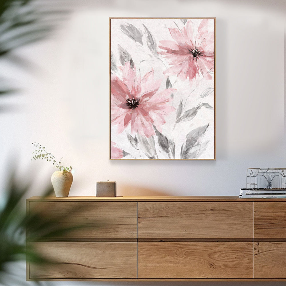 Gentle Pink Petals Canvas Wall Art