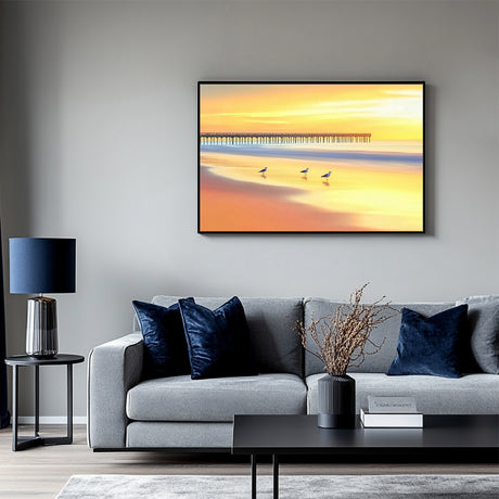 Golden Horizon Serenity Canvas Wall Art