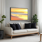 Golden Horizon Serenity Canvas Wall Art