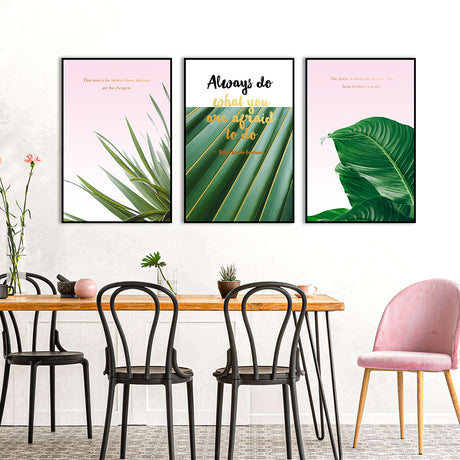 Inspirational Botanical Canvas Wall Art (Set of 3)