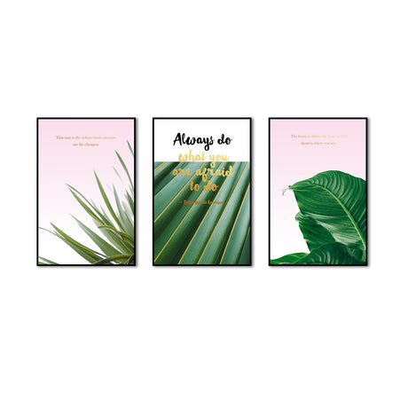 Inspirational Botanical Canvas Wall Art (Set of 3)