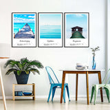 Ocean Serenity Canvas Wall Art (Set of 3)