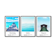 Ocean Serenity Canvas Wall Art (Set of 3)