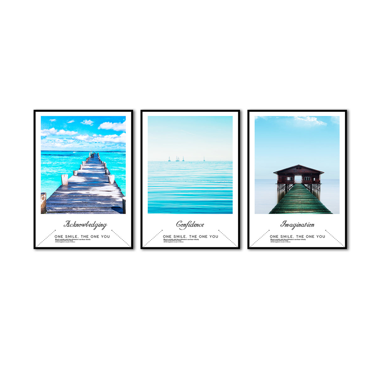 Ocean Serenity Canvas Wall Art (Set of 3)