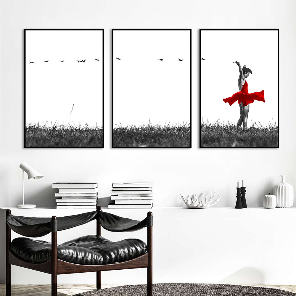 Graceful Dance Canvas Wall Art (Set of 3)