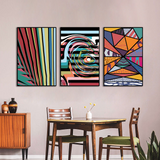 Abstract Geometric Canvas Wall Art (Set of 3)