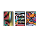 Abstract Geometric Canvas Wall Art (Set of 3)