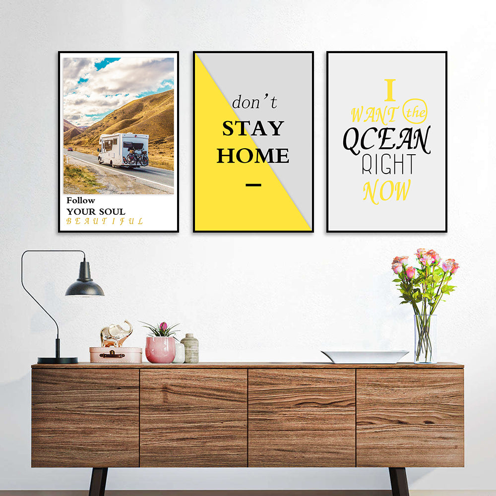 Adventure-Inspired Canvas Wall Art (Set of 3)