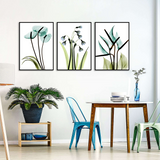 3-Piece Minimalist Botanical Serenity Canvas Wall Art