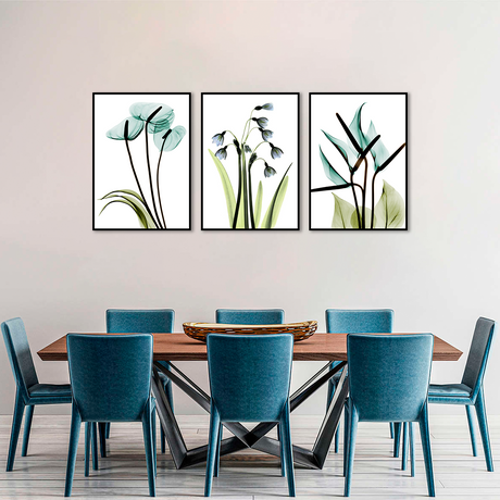 3-Piece Minimalist Botanical Serenity Canvas Wall Art