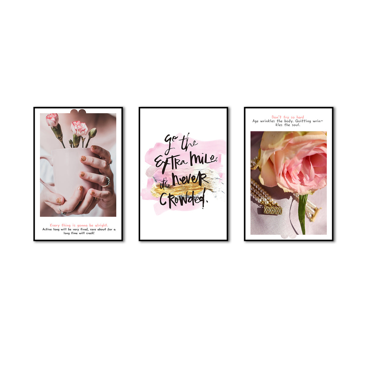 Motivational 3-Piece Canvas Wall Art Set