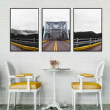 Highway Bridge Perspective 3-Piece Canvas Wall Art