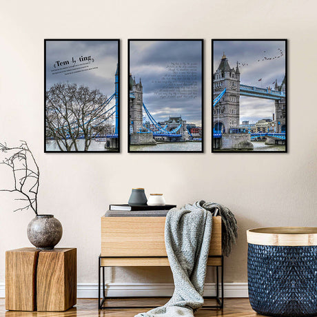 London Tower Bridge 3-Piece Canvas Wall Art