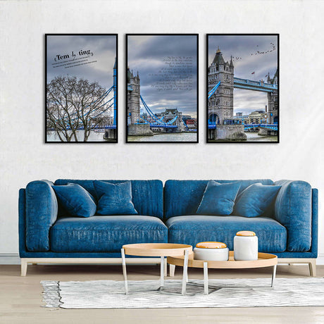 London Tower Bridge 3-Piece Canvas Wall Art