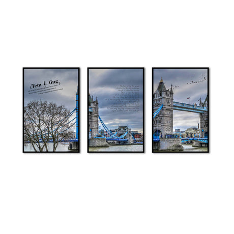 London Tower Bridge 3-Piece Canvas Wall Art