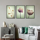 3-Piece Timeless Lotus Elegance Canvas Wall Art