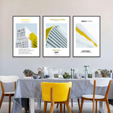 3-Piece Nordic Architectural Canvas Wall Art Set