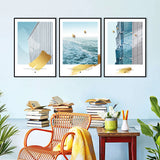 3-Piece Nordic Architecture & Seascape Canvas Wall Art Set