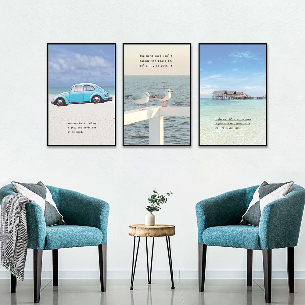 3-Piece Nordic Beach Vibes Canvas Wall Art