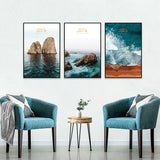 3-Piece Nordic Coastal Landscape View Canvas Wall Art