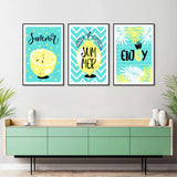 3-Piece Nordic "Enjoy Summer" Canvas Wall Art