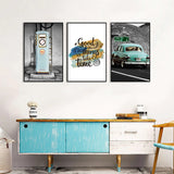 3-Piece Vintage Road Trip Canvas Wall Art