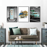 3-Piece Vintage Road Trip Canvas Wall Art