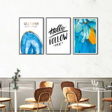 3-Piece "Hello Follow Me" Canvas Wall Art