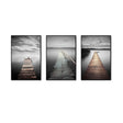 3-Piece Lakeview Wooden Bridge Canvas Wall Art