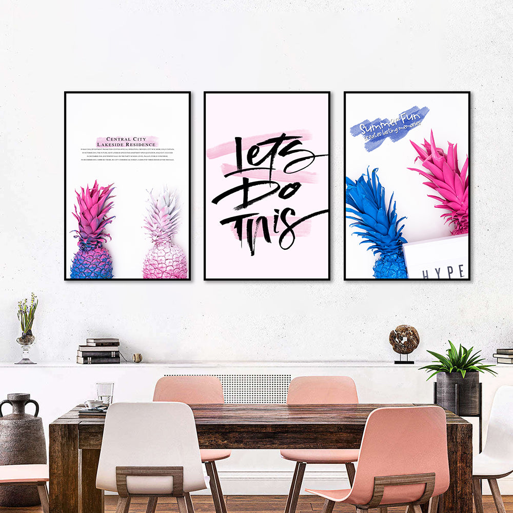 3-Piece "Let’s Do This" Inspirational Canvas Wall Art