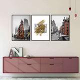 3-Piece Urban Architecture And Inspirational Quote Canvas Wall Art Set