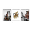 3-Piece Urban Architecture And Inspirational Quote Canvas Wall Art Set