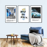 3-Piece Modern Motivational And Retro Canvas Wall Art Set