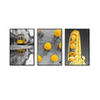 3-Piece Yellow Accent Canvas Wall Art Set