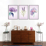 3 Piece Nordic Purple Lavender Canvas Wall Art