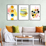 3 Piece Nordic Scented Color Tea Canvas Wall Art