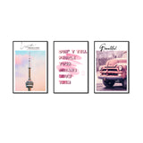 3 Piece Nordic Show Your Dreams Canvas Wall Art