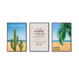 3 Piece Nordic Tropical Cactus Canvas Wall Art