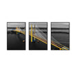 3 Piece Nordic Yellow Suspension Bridge Canvas Wall Art